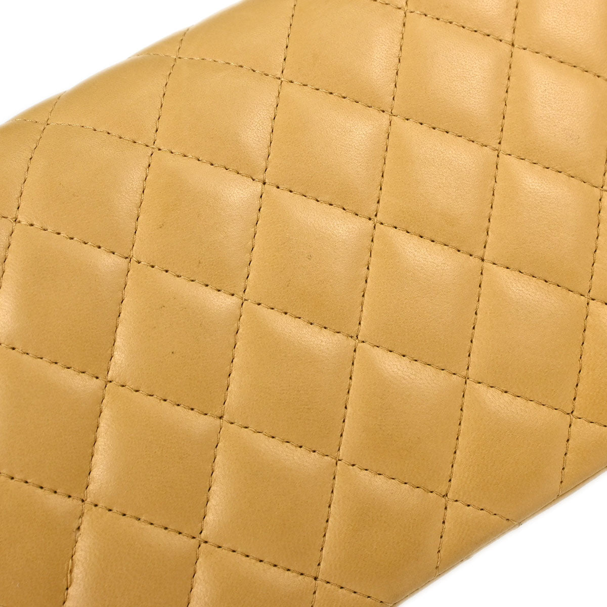 Chanel Beige Lambskin East West Shoulder Bag