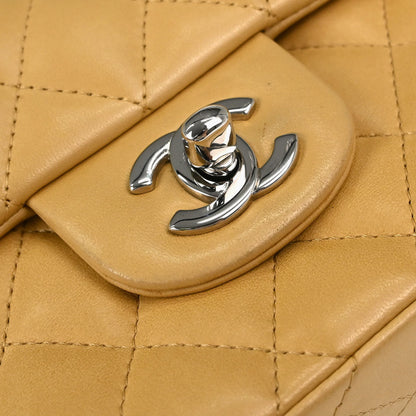 Chanel Beige Lambskin East West Shoulder Bag