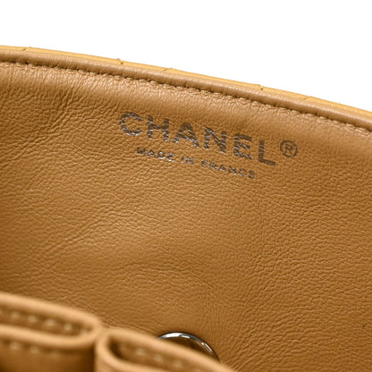 Chanel Beige Lambskin East West Shoulder Bag