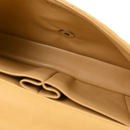Chanel Beige Lambskin East West Shoulder Bag