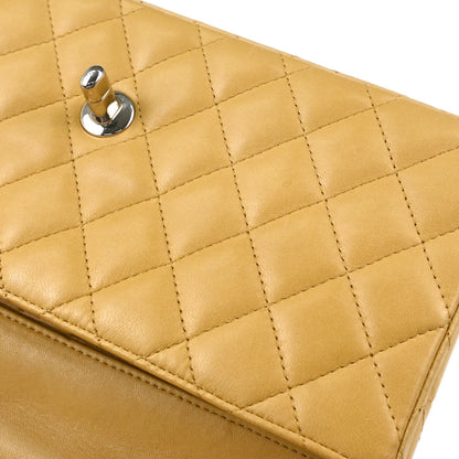 Chanel Beige Lambskin East West Shoulder Bag