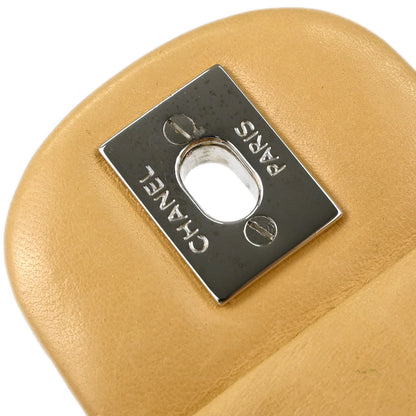 Chanel Beige Lambskin East West Shoulder Bag