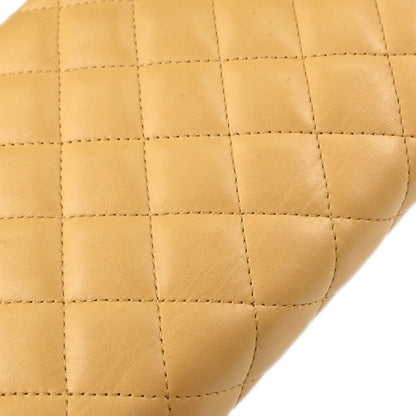 Chanel Beige Lambskin East West Shoulder Bag