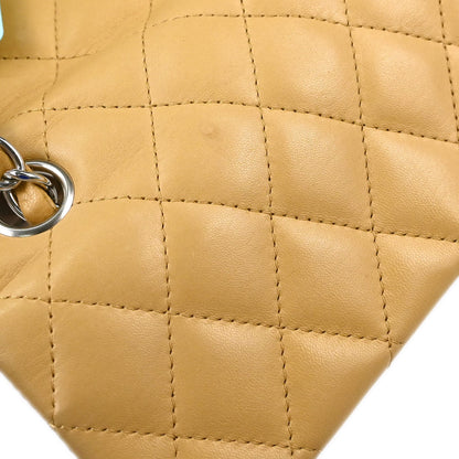 Chanel Beige Lambskin East West Shoulder Bag