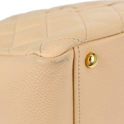 Chanel Beige Caviar Skin Petite Timeless Tote PTT Chain Handbag