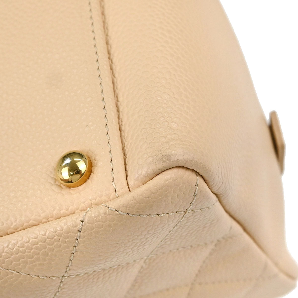 Chanel Beige Caviar Skin Petite Timeless Tote PTT Chain Handbag