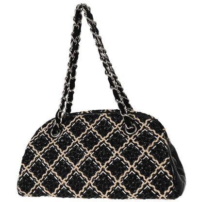 Chanel 2010-2011 Black Patent Leather Small Just Bowling Mademoiselle Handbag