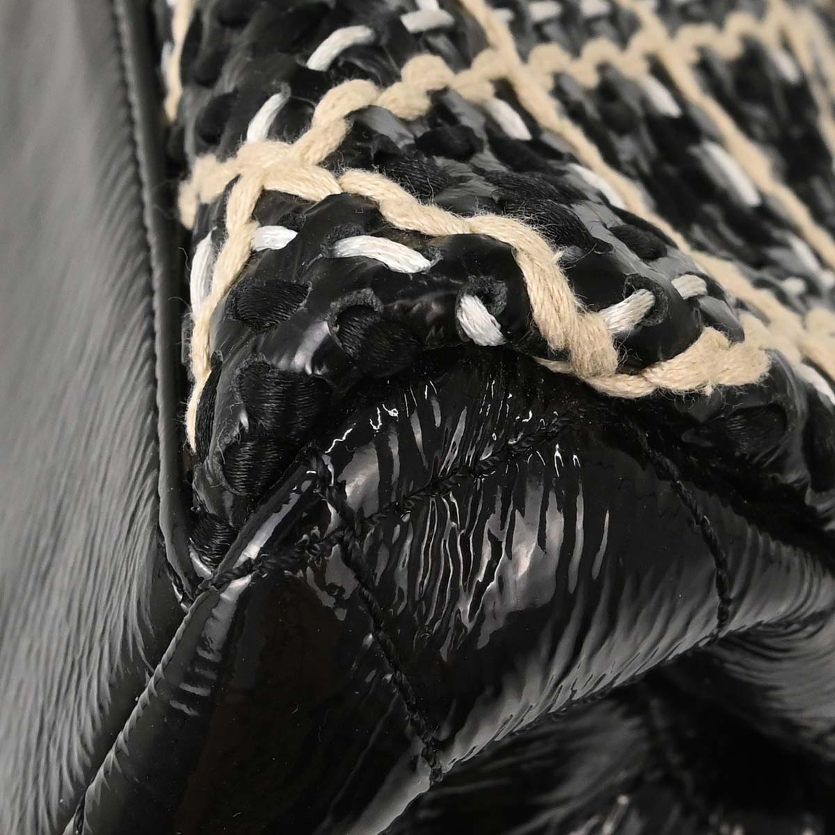 Chanel 2010-2011 Black Patent Leather Small Just Bowling Mademoiselle Handbag