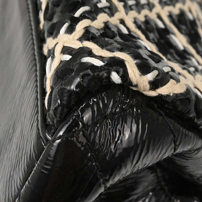 Chanel 2010-2011 Black Patent Leather Small Just Bowling Mademoiselle Handbag