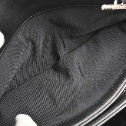 Chanel 2010-2011 Black Patent Leather Small Just Bowling Mademoiselle Handbag