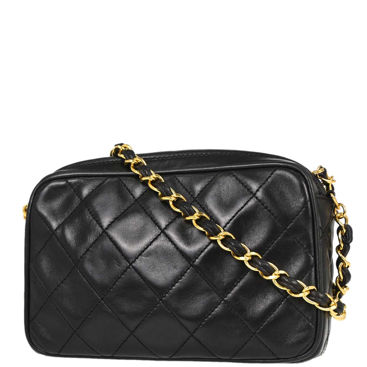 Chanel 1994-1996 Black Lambskin Camera Bag Mini