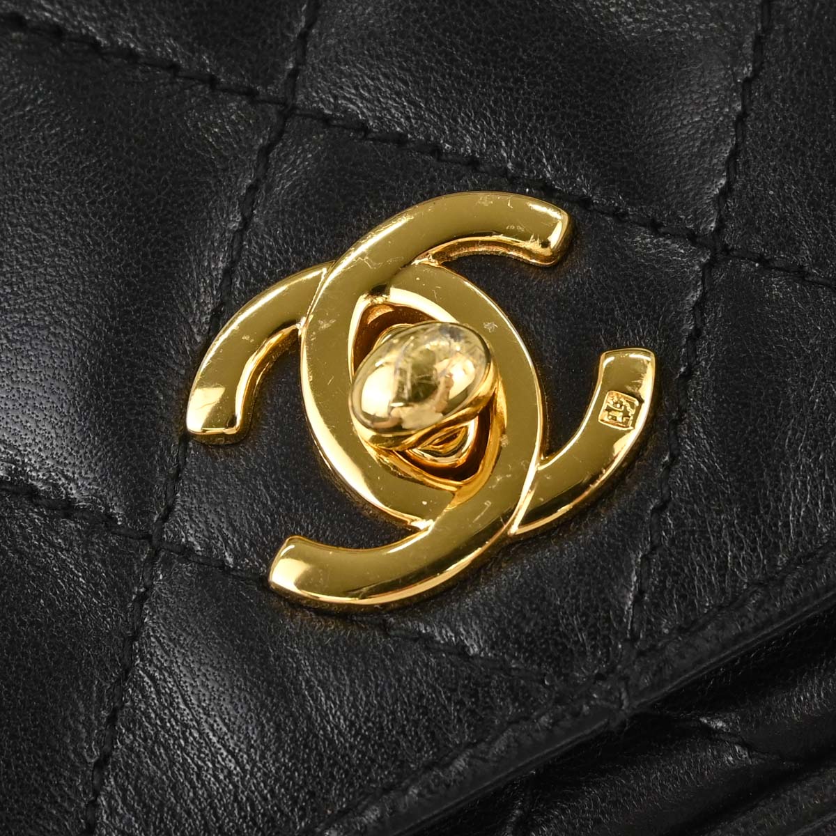 Chanel 1994-1996 Black Lambskin Camera Bag Mini