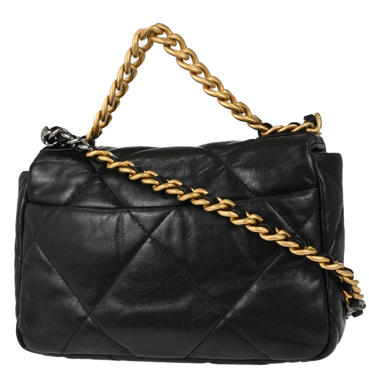 Chanel Black Lambskin Dix-neuf 19 Flap 2way Shoulder Handbag