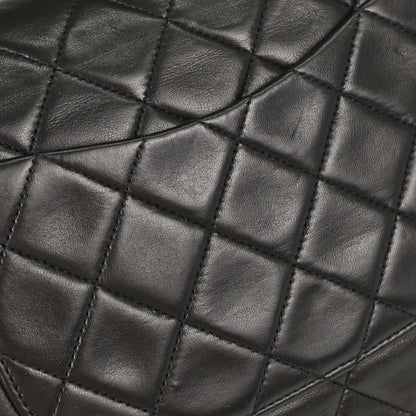 Chanel 1994-1996 Black Lambskin Medium Classic Double Flap Shoulder Bag