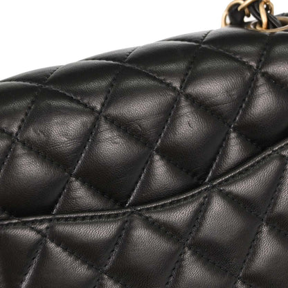 Chanel Black Lambskin Mini Classic Square Flap Shoulder Bag 17