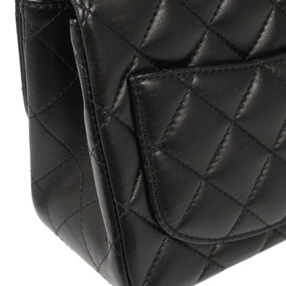 Chanel Black Lambskin Mini Classic Square Flap Shoulder Bag 17