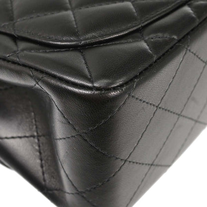 Chanel Black Lambskin Mini Classic Square Flap Shoulder Bag 17