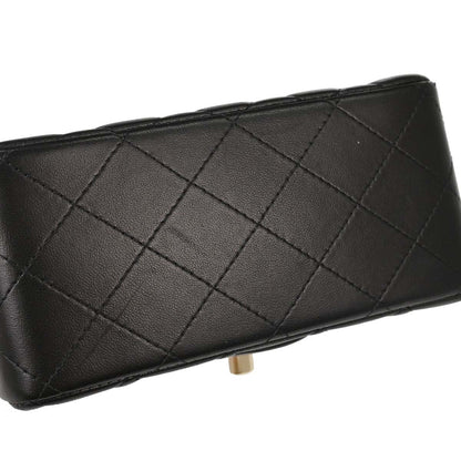 Chanel Black Lambskin Mini Classic Square Flap Shoulder Bag 17