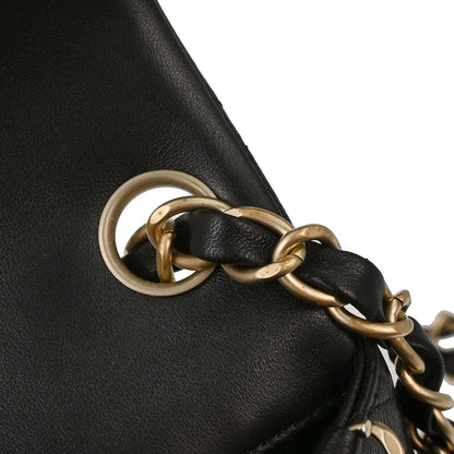 Chanel Black Lambskin Mini Classic Square Flap Shoulder Bag 17