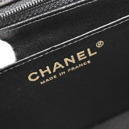 Chanel Black Lambskin Mini Classic Square Flap Shoulder Bag 17