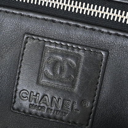 Chanel Black Suede Artificial Fur Sport Line Shoulder Bag