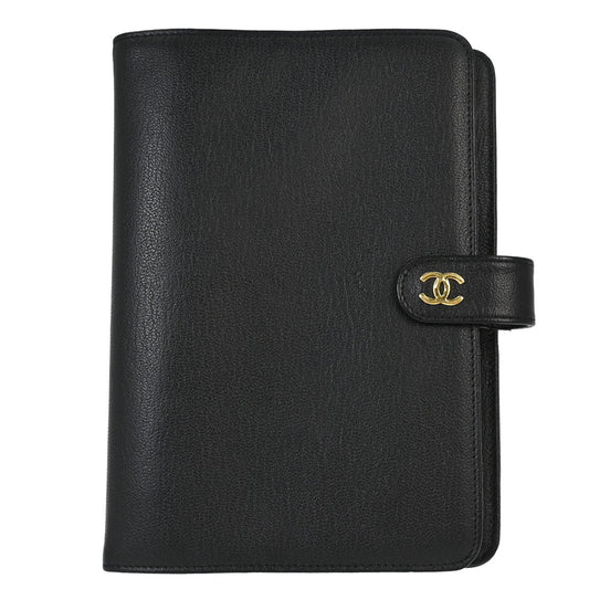 Chanel Black Calfskin Notebook Cover Small Good