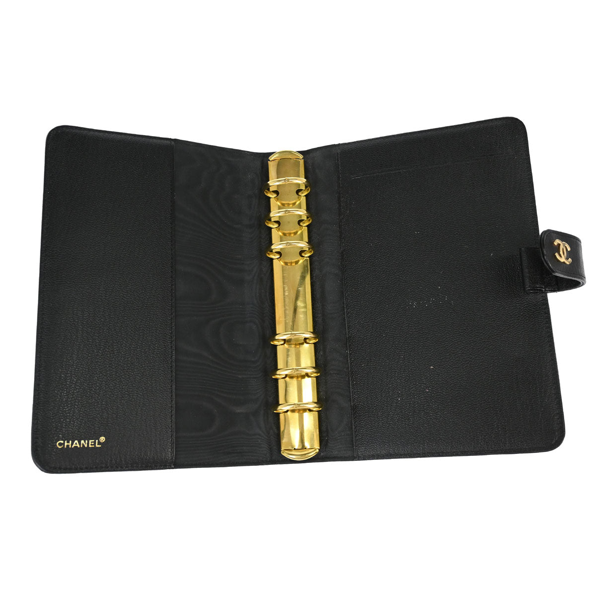 Chanel Black Calfskin Notebook Cover Small Good