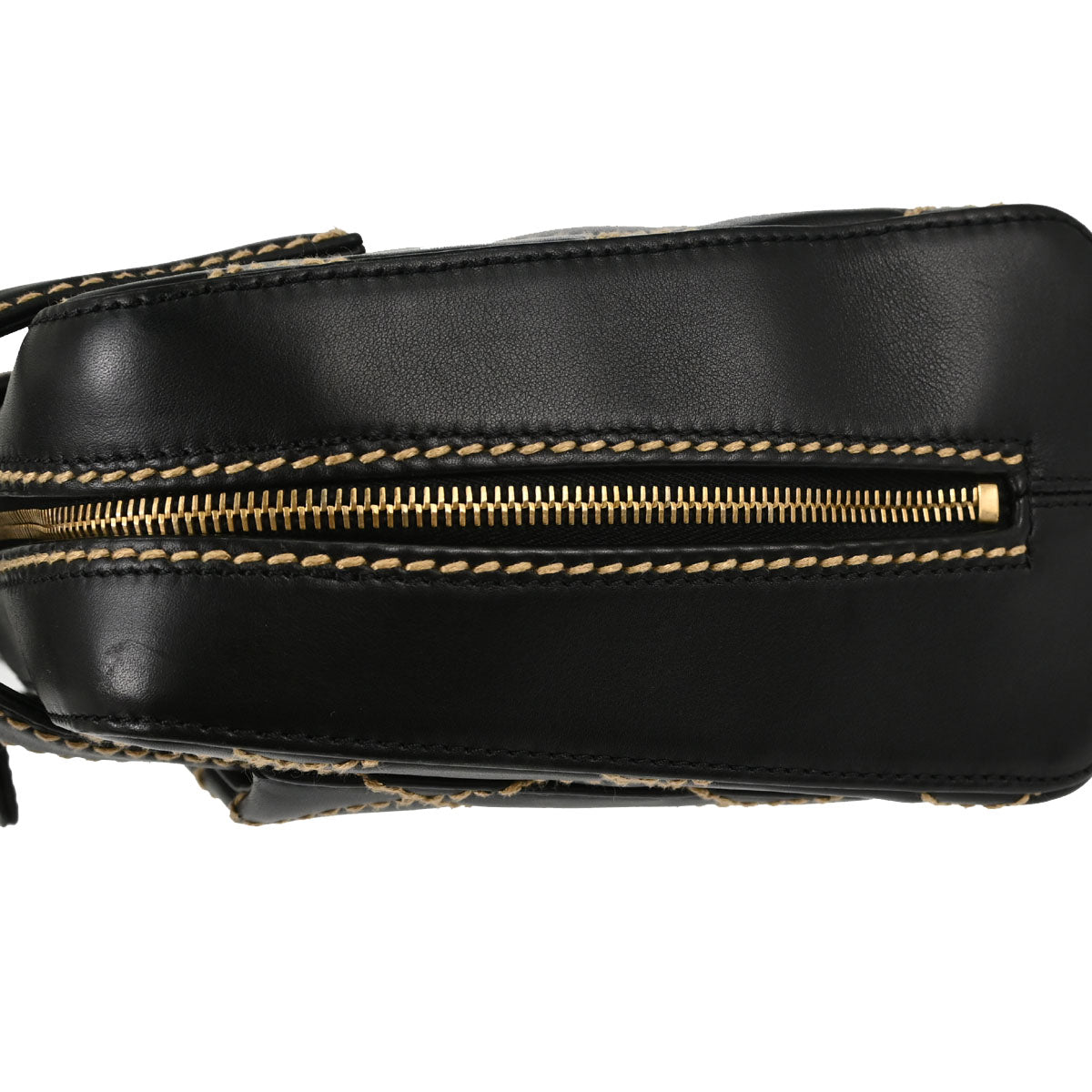 Chanel 2003-2004 Black Calfskin Wild Stitch Handbag