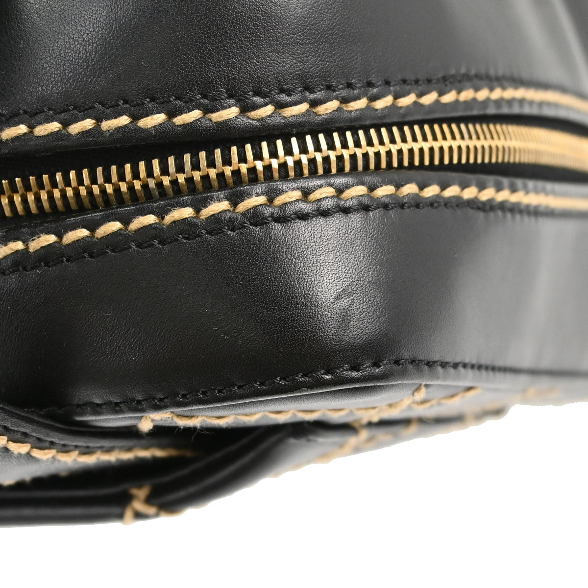 Chanel 2003-2004 Black Calfskin Wild Stitch Handbag