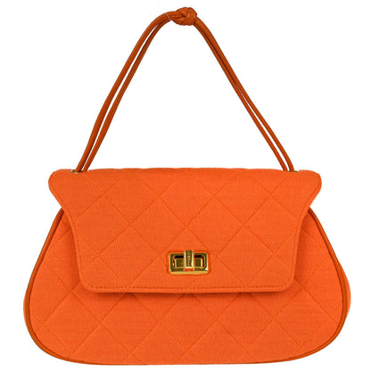 Chanel Orange Jersey Handbag