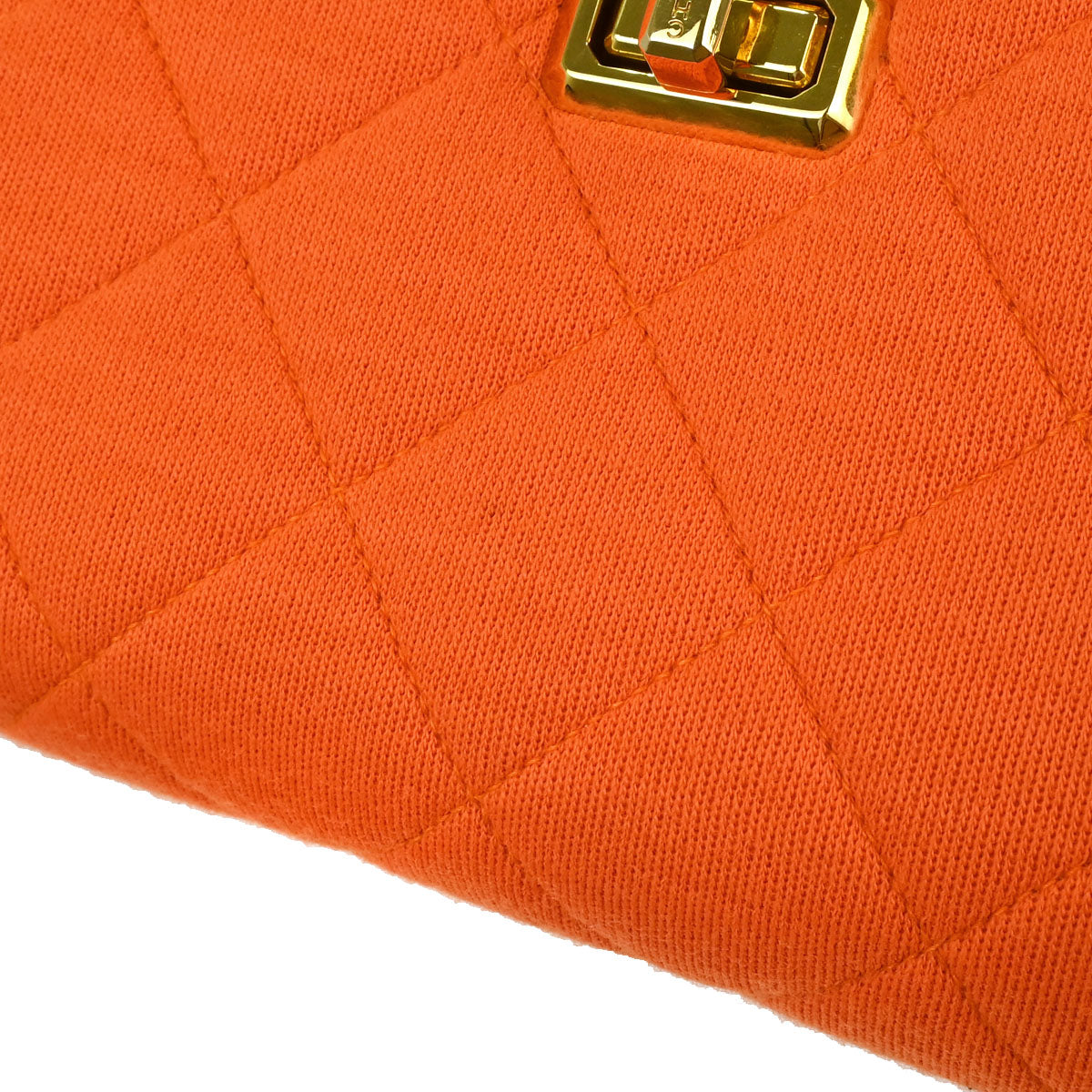 Chanel Orange Jersey Handbag