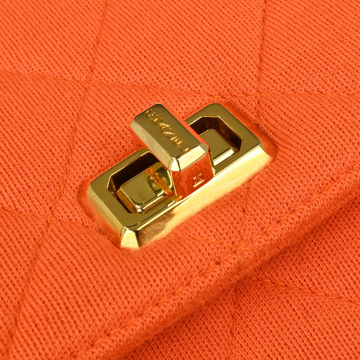 Chanel Orange Jersey Handbag