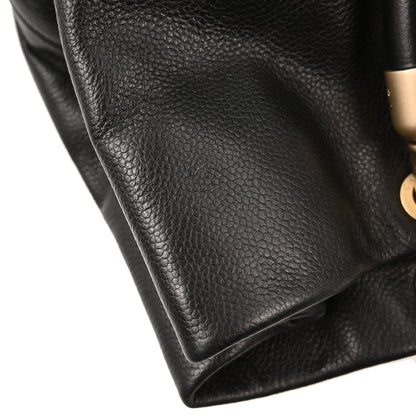 Chanel 2003-2004 Black Caviar Skin Tote Handbag