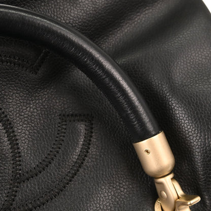 Chanel 2003-2004 Black Caviar Skin Tote Handbag