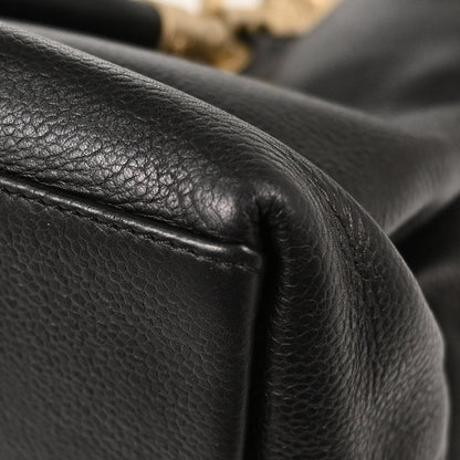 Chanel 2003-2004 Black Caviar Skin Tote Handbag