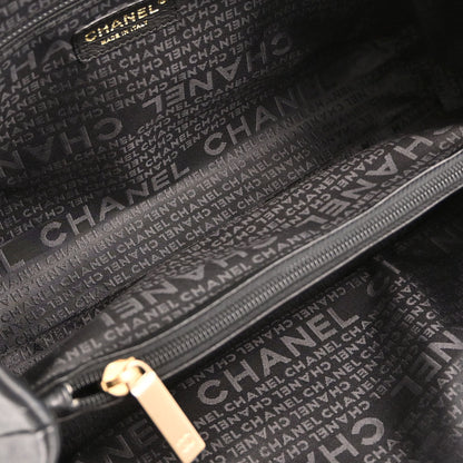 Chanel 2003-2004 Black Caviar Skin Tote Handbag