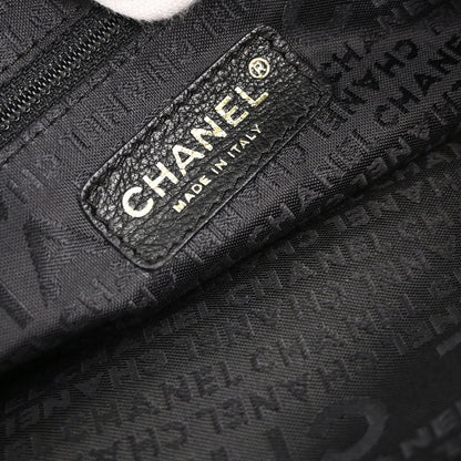 Chanel 2003-2004 Black Caviar Skin Tote Handbag