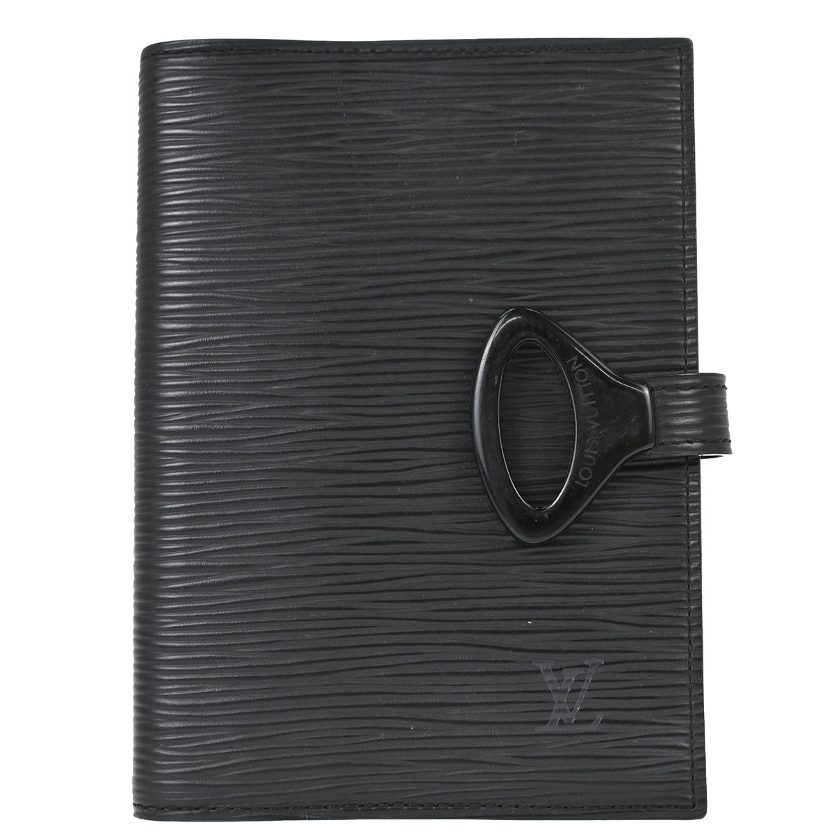 Louis Vuitton Black Epi Agenda PM Notebook Cover R20092 Small Good