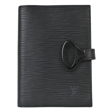 Louis Vuitton Black Epi Agenda PM Notebook Cover R20092 Small Good