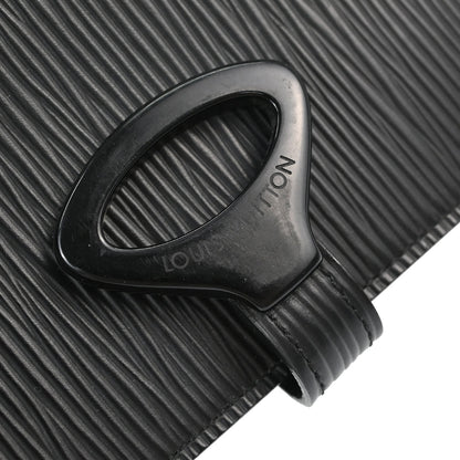Louis Vuitton Black Epi Agenda PM Notebook Cover R20092 Small Good