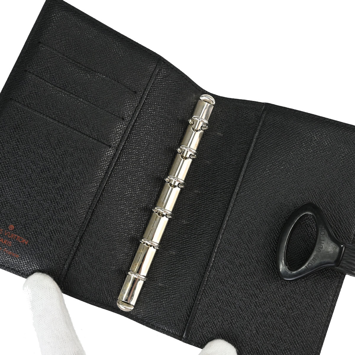 Louis Vuitton Black Epi Agenda PM Notebook Cover R20092 Small Good