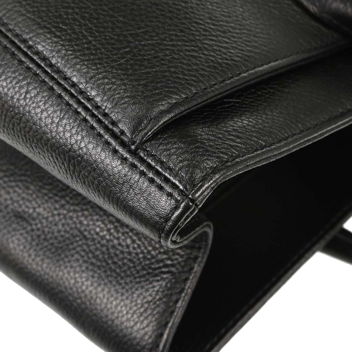 Chanel 2009-2010 Black Calfskin Executive Cerf 2way Shoulder Tote Bag