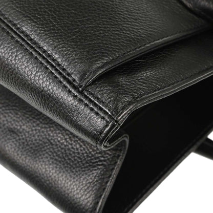 Chanel 2009-2010 Black Calfskin Executive Cerf 2way Shoulder Tote Bag