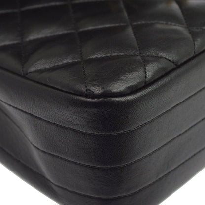 Chanel 1986-1988 Black Lambskin Shoulder Bag