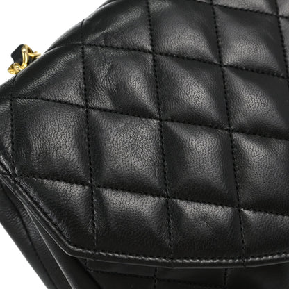 Chanel 1986-1988 Black Lambskin Shoulder Bag