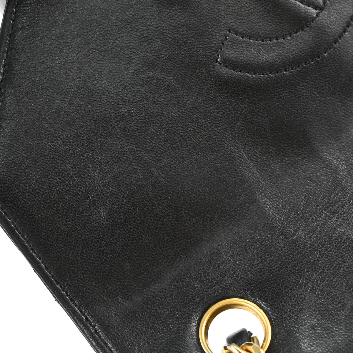 Chanel 1986-1988 Black Lambskin Shoulder Bag
