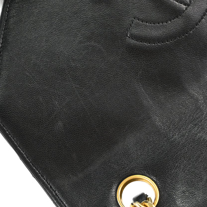 Chanel 1986-1988 Black Lambskin Shoulder Bag