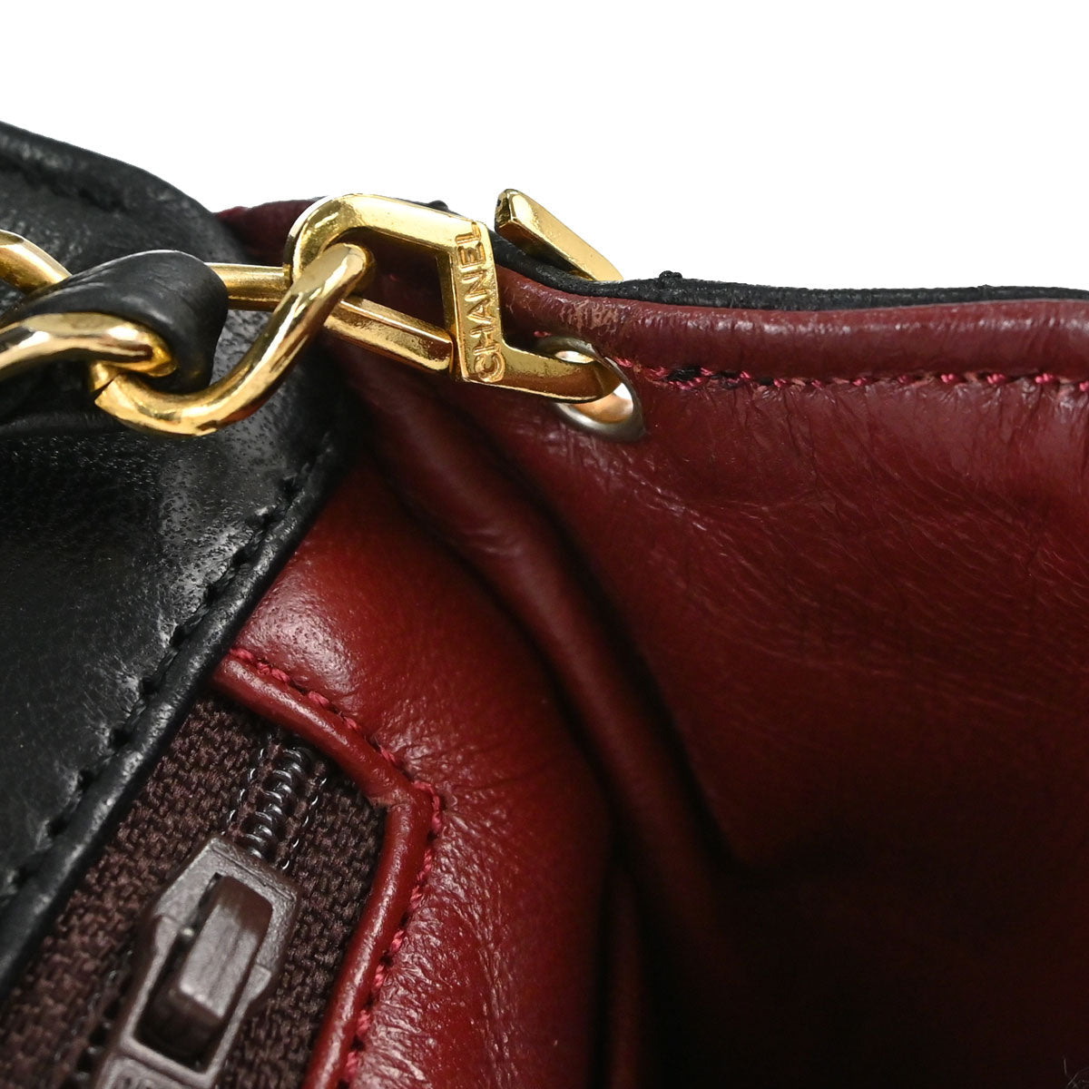 Chanel 1986-1988 Black Lambskin Shoulder Bag