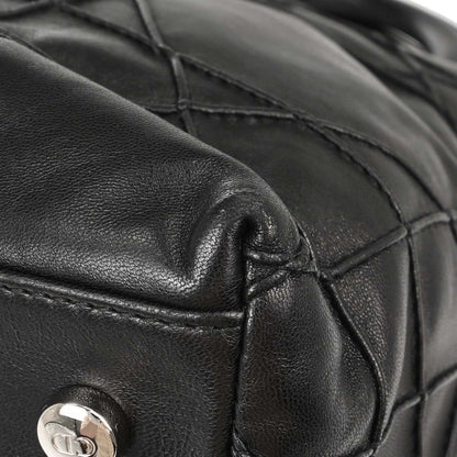 Christian Dior Black Lambskin Cannage Granville 2way Shoulder Handbag