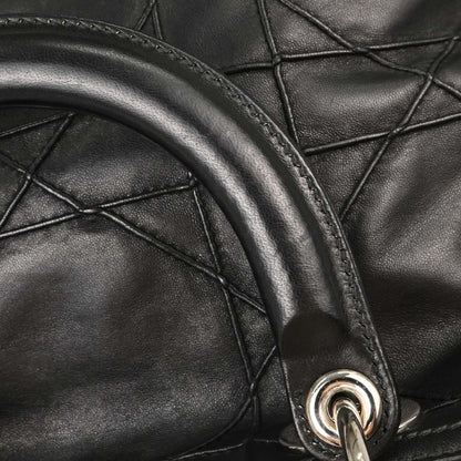 Christian Dior Black Lambskin Cannage Granville 2way Shoulder Handbag